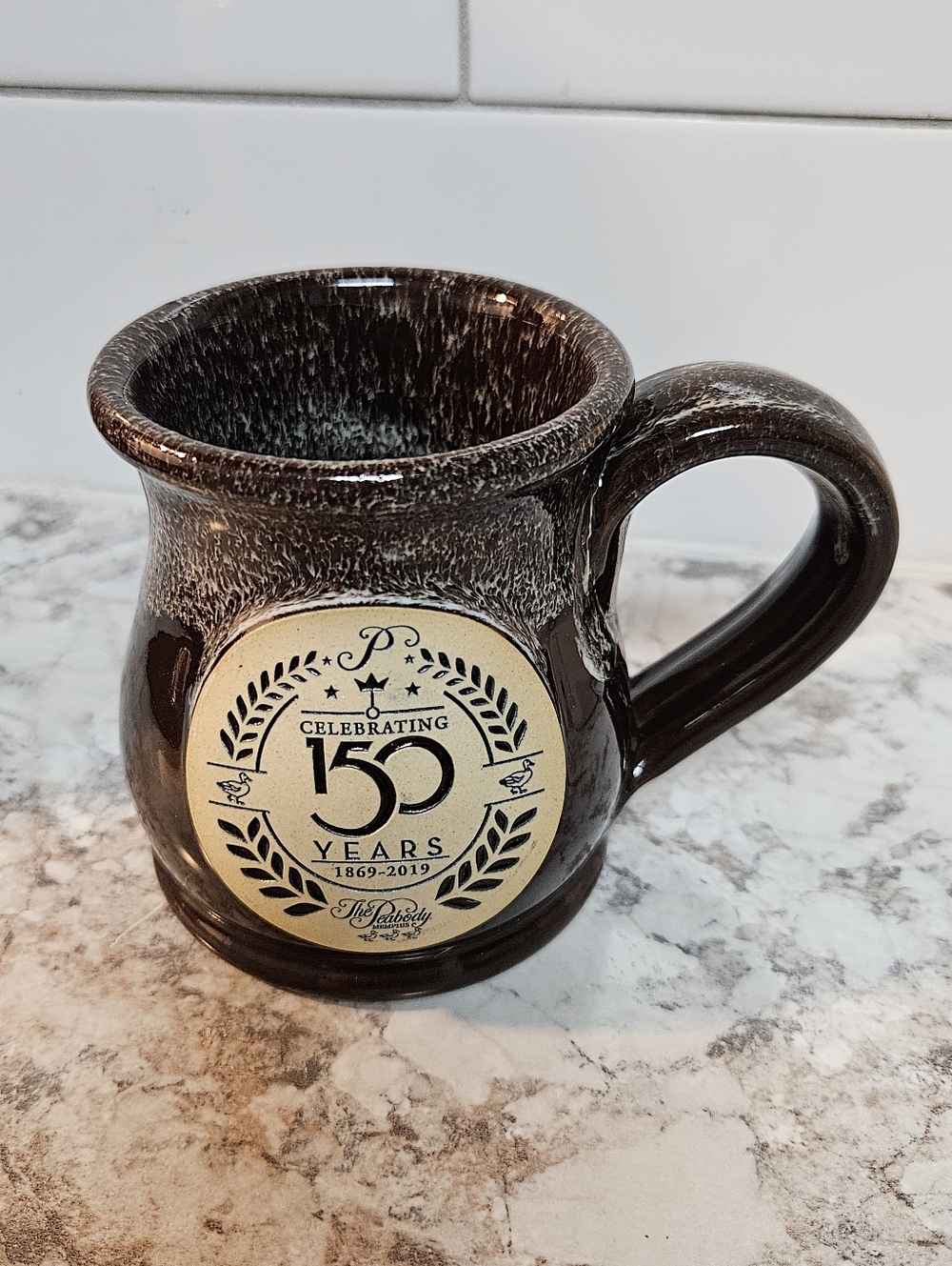 Ceramic Brown The Peabody Hotel 150 Years Commemorative Mug